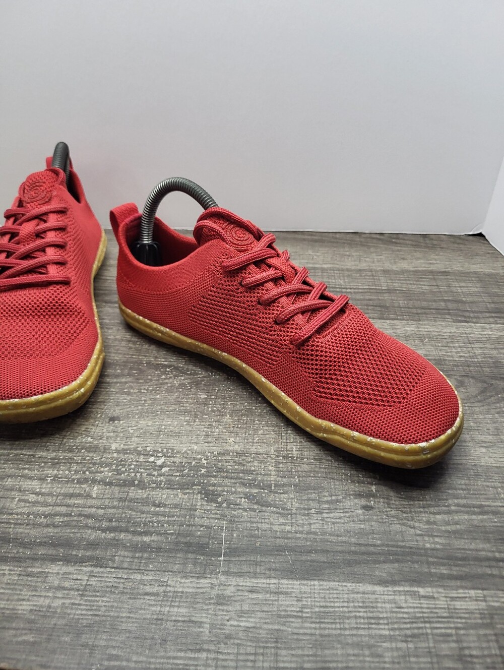 Groundies Active Knit Barefoot Sneaker Active Knit Minimalist Women's Size 9 Red - Picture 3 of 10